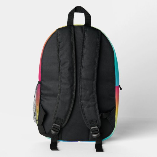 Monogramm Rainbow-Rucksack Bedruckter Rucksack (Rückseite)