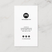 Monogramm-Raumfarben Visitenkarte (Rückseite)