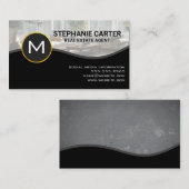 Monogramm | Real Anwesen Agent | Zuhause-Renovieru Visitenkarte (Vorne/Hinten)