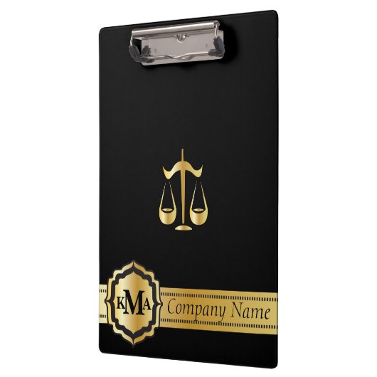 Monogramm | Recht | Rechtsanwälte | DIY Text Klemmbrett (Links)