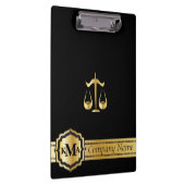 Monogramm | Recht | Rechtsanwälte | DIY Text Klemmbrett (Rechts)