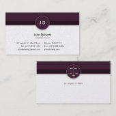 Monogramm-Rechtsanwalt am Gesetz - Visitenkarte (Vorne/Hinten)