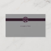 Monogramm-Rechtsanwalt am Gesetz - Visitenkarte (Rückseite)