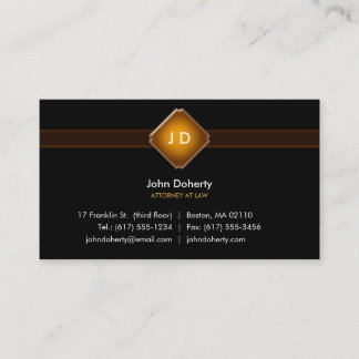 Monogramm-Rechtsanwalt am Gesetz - Visitenkarte