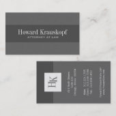 Monogramm-Rechtsanwalts-Visitenkarten Visitenkarte (Vorne/Hinten)