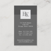 Monogramm-Rechtsanwalts-Visitenkarten Visitenkarte (Rückseite)