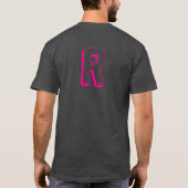 Monogramm-Regenbogen-diagonale Linien T-Shirt (Rückseite)