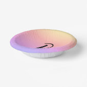 Monogramm-Regenbogenfarben Personalisiert Pappteller (Gewinkelt)