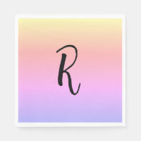 Monogramm-Regenbogenfarben Personalisiert