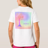 Monogramm-Regenbogenfarben T-Shirt (Rückseite)