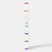 Monogramm Regenbogenstreifen Case-Mate iPhone Hülle (Rückseite / Links)