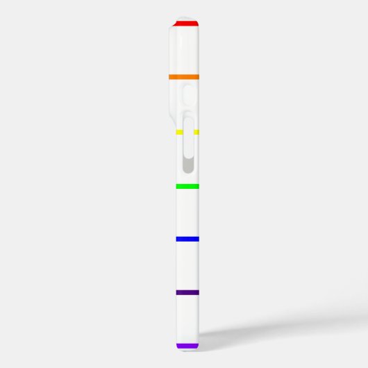 Monogramm Regenbogenstreifen Case-Mate iPhone Hülle (Rückseite / Links)