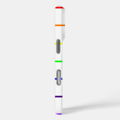 Monogramm Regenbogenstreifen Case-Mate iPhone Hülle (Rückseite / Rechts)