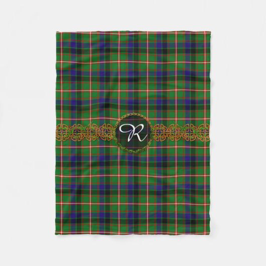 Monogramm-ReidTartan Fleecedecke (Vorderseite)
