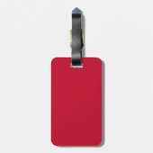 Monogramm Reisen, Kirschrot Gepäckanhänger (Rückseite vertikal)