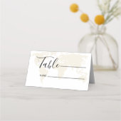 Monogramm Reiseziel thematische Hochzeit Platzkarte (Vorderseite)