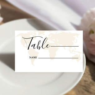 Monogramm Reiseziel thematische Hochzeit Platzkarte