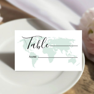 Monogramm Reiseziel thematische Hochzeit Platzkarte