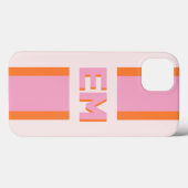 Monogramm Retro Bold Pink Case-Mate iPhone Hülle (Rückseite (Horizontal))