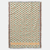 Monogramm Retro-braune und minze Ananas Decke (Vorderseite Vertikal)
