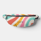 Monogramm Retro-Farbige Wellenstreifen Bauchtasche (Ablage )