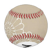 Monogramm Retro-Hintergrund mit Spitzentechnik Baseball (Rückseite)