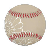 Monogramm Retro-Hintergrund mit Spitzentechnik Baseball (Vorderseite)