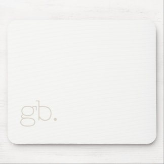 Monogramm Retro Minimal Weiß Elfenbein Mousepad