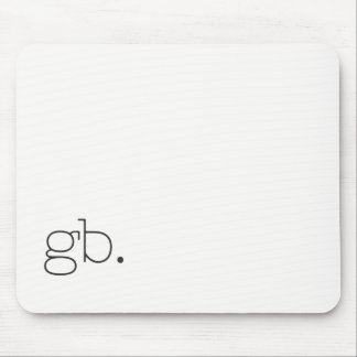 Monogramm Retro Minimal Weiß Mousepad