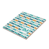 Monogramm Retro-Mitte des Jahrhunderts geometrisch Fliese (Seite)