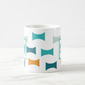 Monogramm Retro-Mitte des Jahrhunderts geometrisch Kaffeetasse (Mittel)