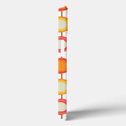 Monogramm Retro Rosa Orange Chic Girl Pattern Case-Mate iPhone Hülle (Rückseite / Rechts)