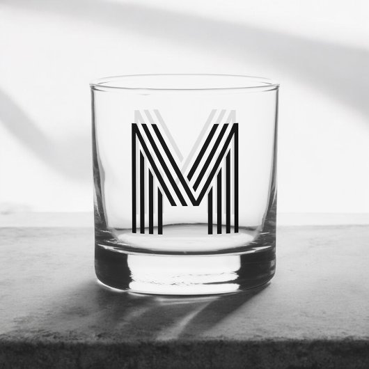 Monogramm Retro Simple Whiskyglas