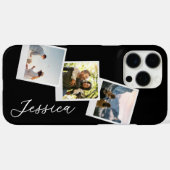 Monogramm Retro Sofortfoto-Collage Case-Mate iPhone Hülle (Rückseite (Horizontal))