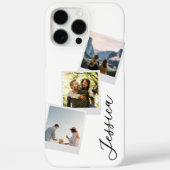 Monogramm Retro Sofortfoto-Collage Case-Mate iPhone Hülle (Rückseite)