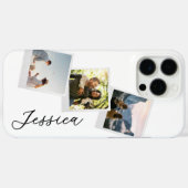 Monogramm Retro Sofortfoto-Collage Case-Mate iPhone Hülle (Rückseite (Horizontal))