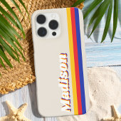 Monogramm Retro-Streifen Case-Mate iPhone Hülle