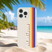 Monogramm Retro-Streifen iPhone Hülle