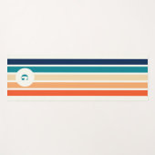 Monogramm Retro Yogamatte (Vorderseite (Horizontal))