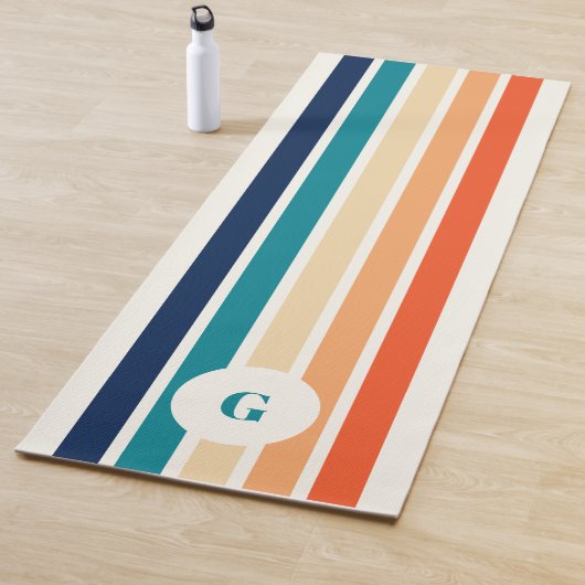 Monogramm Retro Yogamatte (Beispiel)