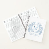 Monogramm Rezept für das Blaue Wappen Notizblock (Innenseite)