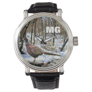 Monogramm Ringe-Hals-Fasanenjäger Armbanduhr