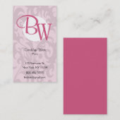 Monogramm-Rolle Telefonnummerkarte (Vorne/Hinten)