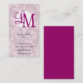 Monogramm-Rollen Telefonnummerkarte (Vorne/Hinten)