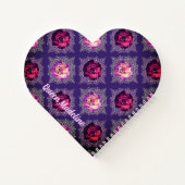 Monogramm Romantische Violette Rose Liebe Notizblock (Rückseite)