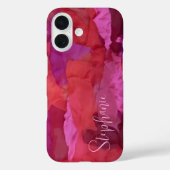 Monogramm rosa abstrakter Mustername Case-Mate iPhone Hülle (Rückseite)