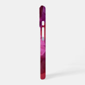 Monogramm rosa abstrakter Mustername iPhone 16 Hülle (Linke Seite)