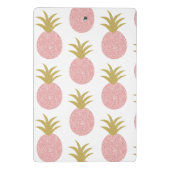 Monogramm Rosa Ananas Mini Klemmbrett (Rückseite)