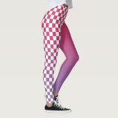Monogramm rosa bis Lila glänzend Prüfmuster Leggings (Rechts)