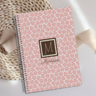 Monogramm Rosa Blatt Planer